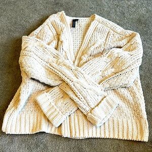 White knitted cardigan size medium